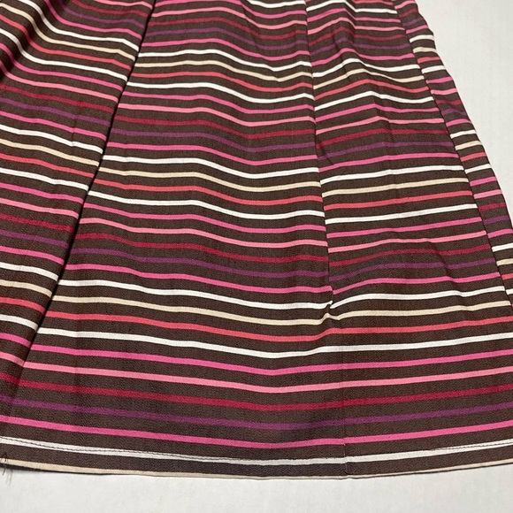 Work to Weekend Striped Women's Skirt - Pink and Brown - Picture 3 of 8